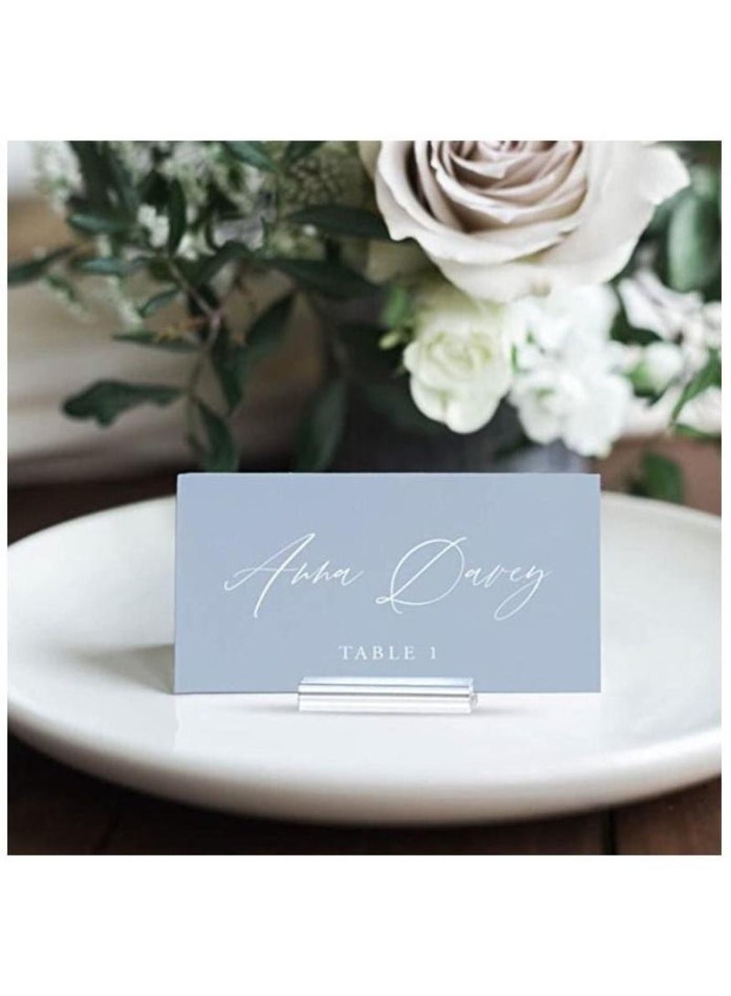 phomemo 12 Pieces Acrylic Stands Clear Place Card Holders ,1.6 Inch Acrylic Table Sign Holder ,Table Number Stands, Name Card Display Stand ,for Table Weddings, Events, Office Meeting - Image 5