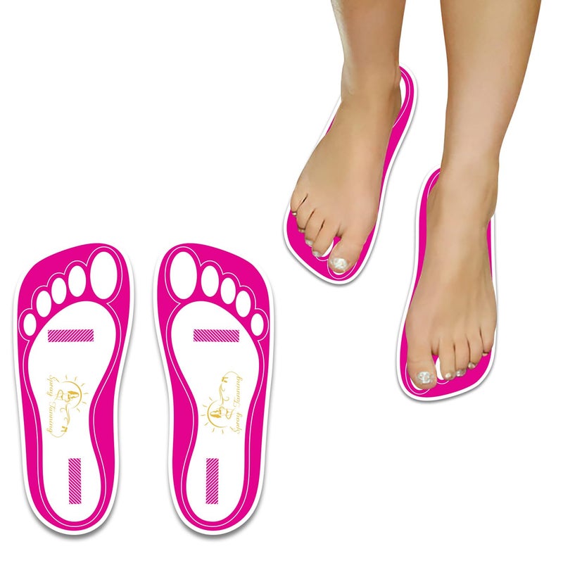 HeeStar 25Pairs(50Feets) Disposable Stick Spray Tanning Feet Pads Perfect for preventing spray tan solution,Deluxe & Hygienic Spray Tan Feet Pads-Ideal for Salons and Spas or Home,Easy to Apply - Image 1