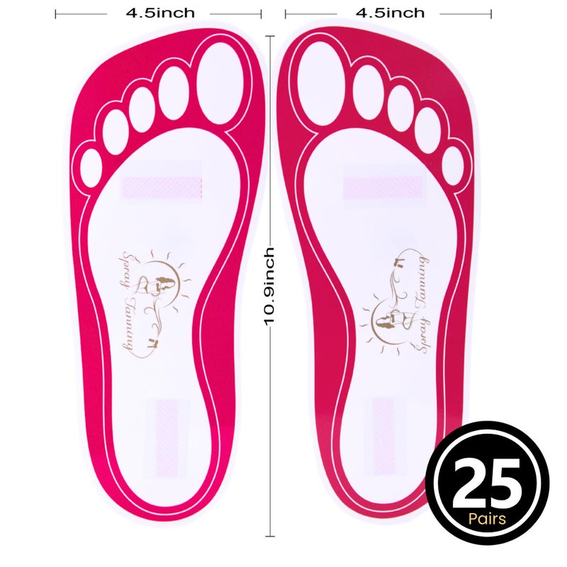 HeeStar 25Pairs(50Feets) Disposable Stick Spray Tanning Feet Pads Perfect for preventing spray tan solution,Deluxe & Hygienic Spray Tan Feet Pads-Ideal for Salons and Spas or Home,Easy to Apply - Image 2