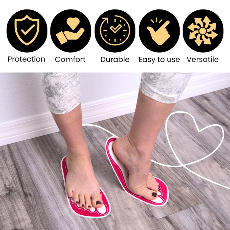 HeeStar 25Pairs(50Feets) Disposable Stick Spray Tanning Feet Pads Perfect for preventing spray tan solution,Deluxe & Hygienic Spray Tan Feet Pads-Ideal for Salons and Spas or Home,Easy to Apply - Image 5