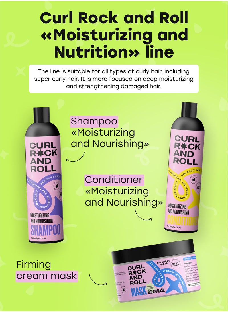CURL ROCK AND ROLL - Curl Rock and Roll Hair Mask - Moisturizes and Softens - Paraben-Free, Sulfate-Free, Coconut & Dragon Fruit, 300 ml - Image 1