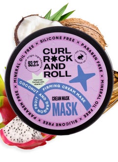 CURL ROCK AND ROLL Curl Rock and Roll Hair Mask - Moisturizes and Softens - Paraben-Free, Sulfate-Free, Coconut & Dragon Fruit, 300 ml  - Image 1