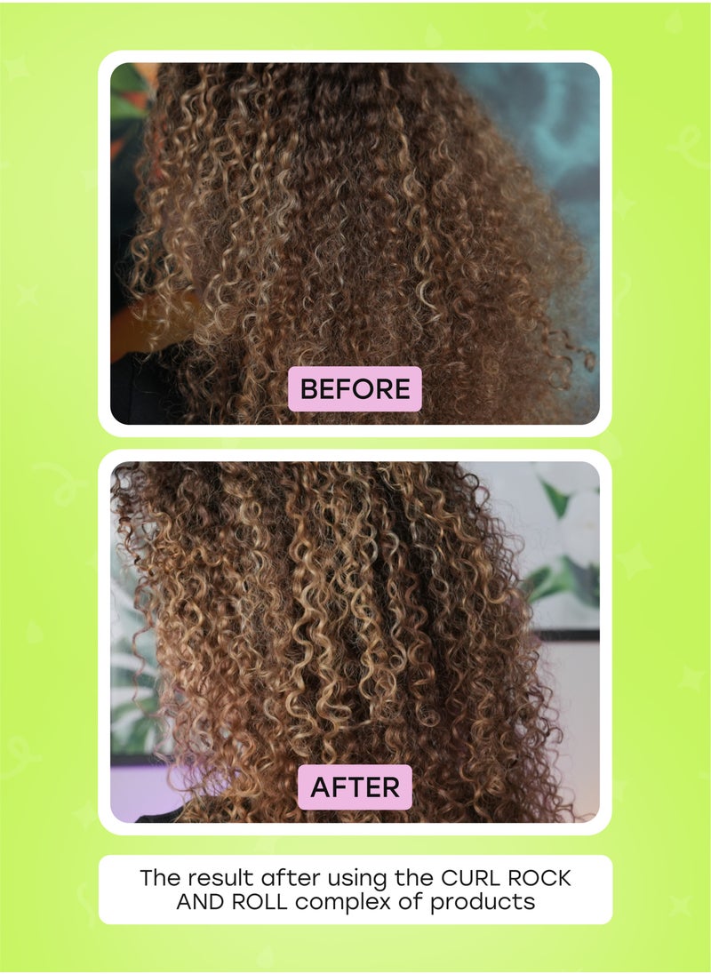 CURL ROCK AND ROLL - Curl Rock and Roll Hair Mask - Moisturizes and Softens - Paraben-Free, Sulfate-Free, Coconut & Dragon Fruit, 300 ml - Image 1