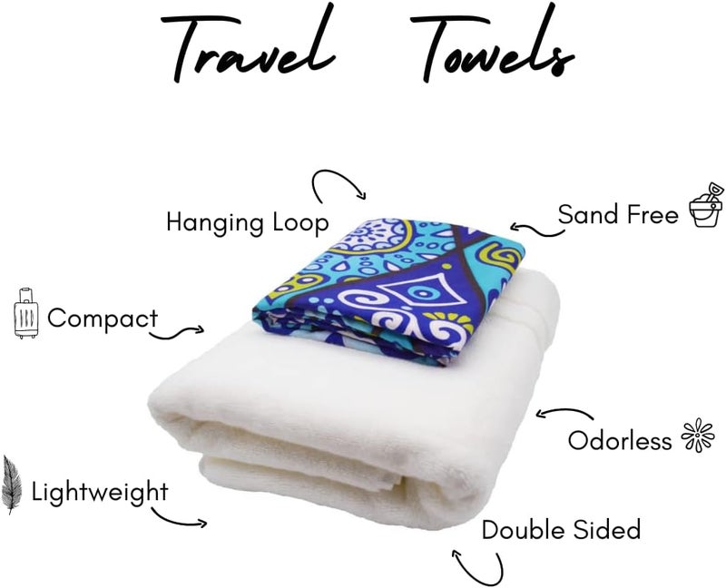 ECCOSOPHY Microfiber Beach Towel - Sand Free Towels are Quick Dry, Light Weight, Super Absorbent - Perfect Pool, Travel, Cruise, Camping Essentials - Oversized Extra Large for Adults 71x35 in - Image 4