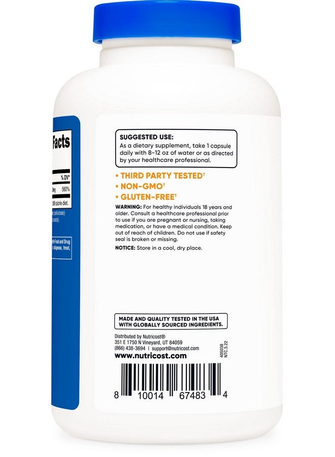 Nutricost Vitamin C 500Mg 240 Capsules Vegetarian Gluten Free & Nongmo - Image 4