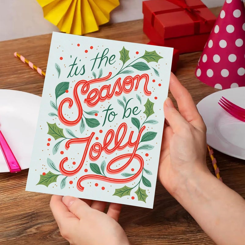 Party Propz Party Propz Greeting Card For Christmas - 1pc Christmas Greeting Card, Christmas Theme Gifts, Christmas Gift Items, Christmas Gifts For Home, Merry Christmas Card With Envelope (Cardstock) - Image 3