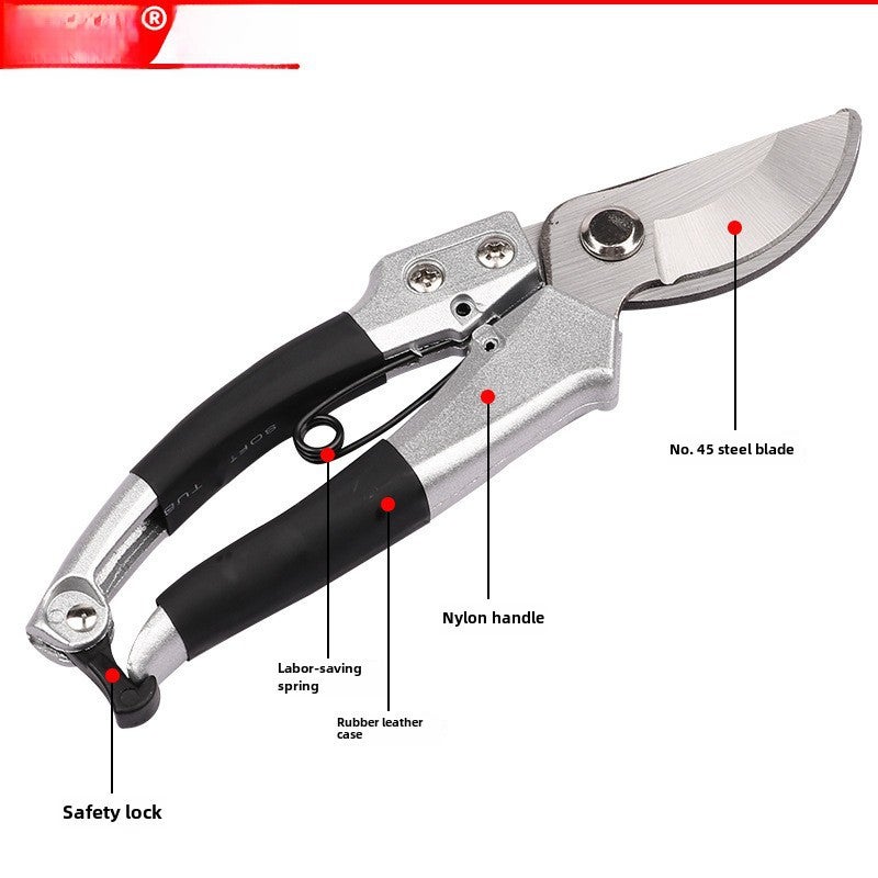 Multi-functional pruning shears garden scissors anti-slip gardening shears flower arrangement shears plant scissors(6010) - Image 4