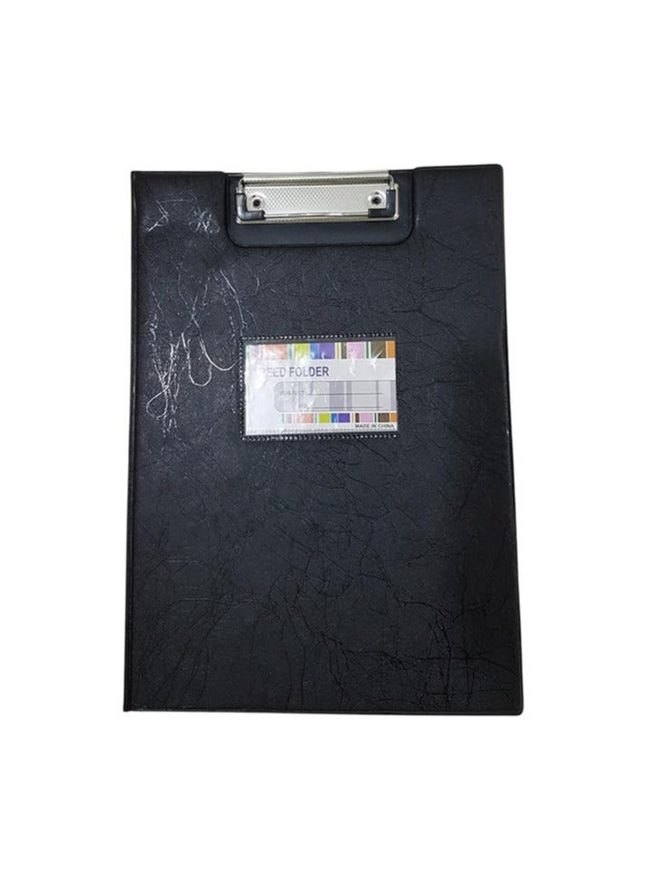 لوح كتابة بمشبك ومدمج مع ملف لحفظ الاوراق مقاس A4 بني واسود - Image 2