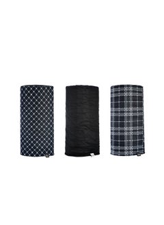 Oxford Oxford Comfy Black & White Tartan 3-Pack  - Image 2