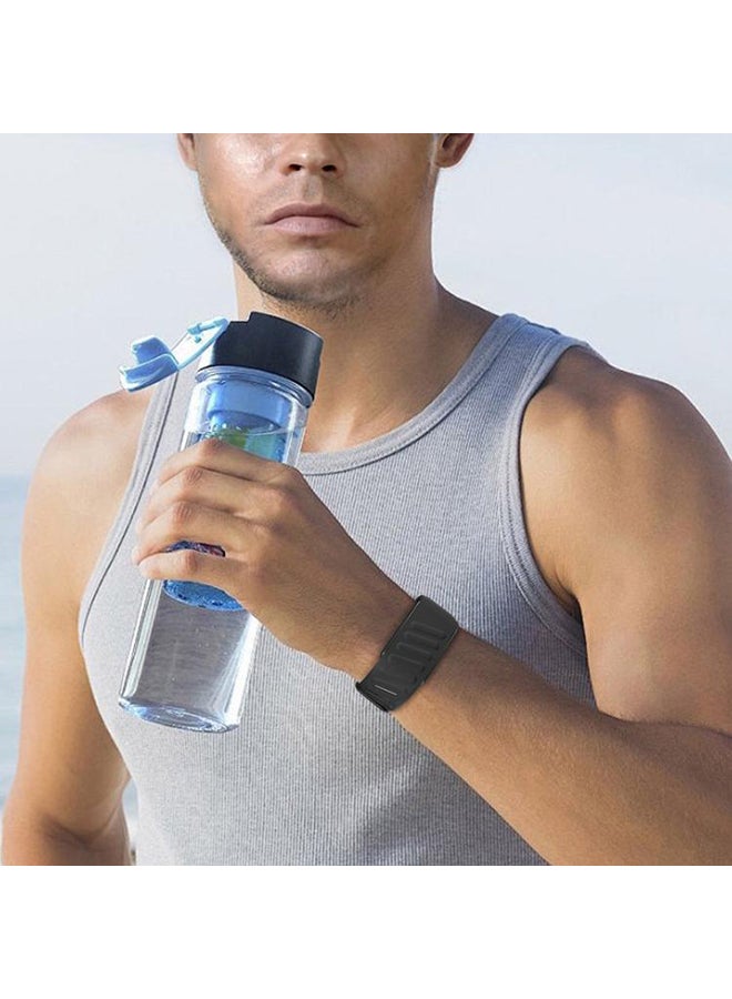 O Ozone Silicone Sport Band for Whoop 5.0 & MG Band|Adjustable,Waterproof Replacement Wrist Strap for Men & Women |Comfortable & Durable Fitness Bands- Black - Image 5