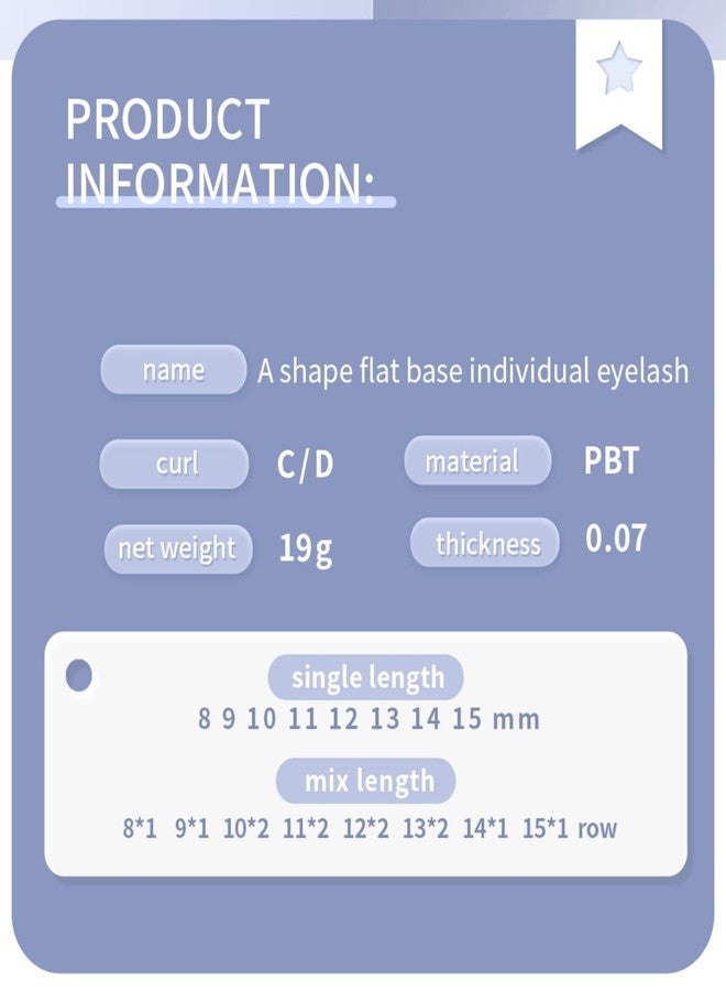 NAGARAKU Spike Eyelash Extensions Wispy Lash 0.07mm D curl 12mm Length Premade Fan Matte Black Individual Ellipse Supplies Spikes Fans (12mm, 0.07 D Spike) - Image 4