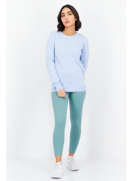 French Connection Women Crew Neck Plain Long Sleeves Sweater, Blue  - Image 4