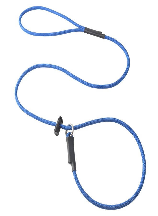DISCPETSEC Slip Lead Dog Leash for Small & Medium Dogs, 1/4” x 4ft Sturdy Nylon Rope with Spring-Loaded Adjustable Stopper, Easy On/Off Training & Walking Slip Leash (Royal Blue, 4ft*1/4") - Image 1