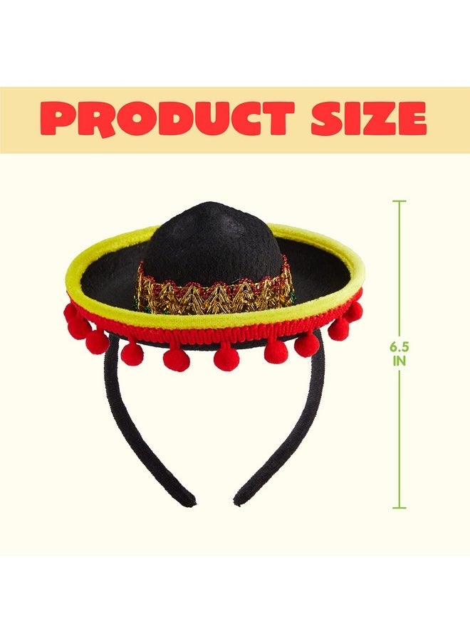 JOYIN - 6 Pcs Cinco De Mayo Fiesta Fabric And Straw Sombrero Hat Party Costume For Fun Fiesta Headbands Party Supplies, Mexican Theme Decorations, Luau Event Photo Props And Party Favors - Image 1
