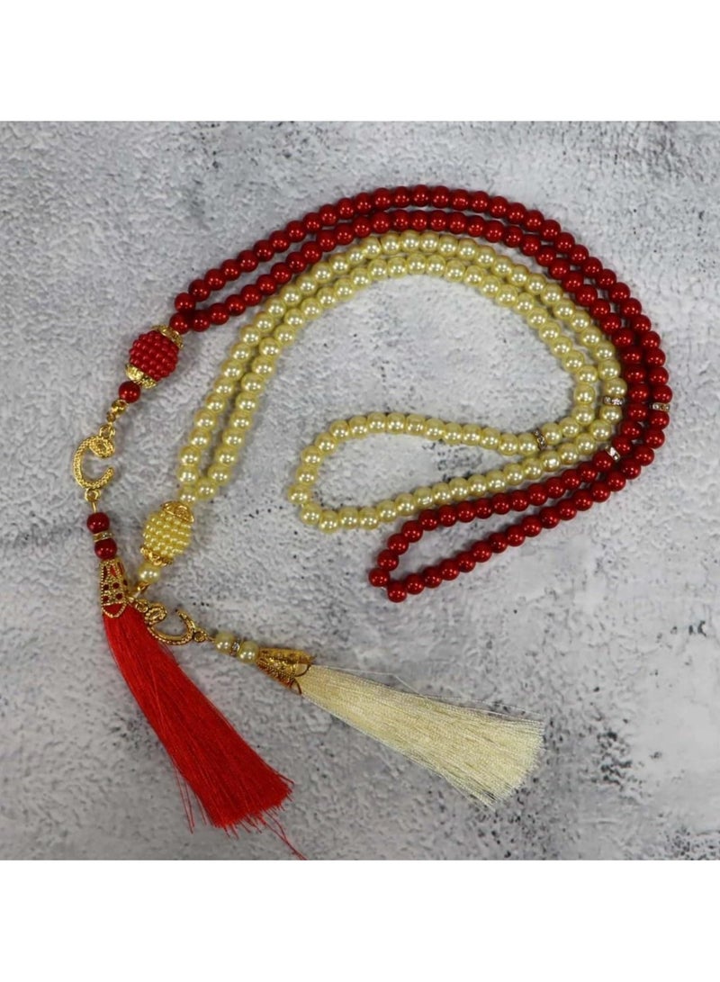 Sundus Sajdah Prayer Mats for Men & women. (Blue/Cream) - Image 2