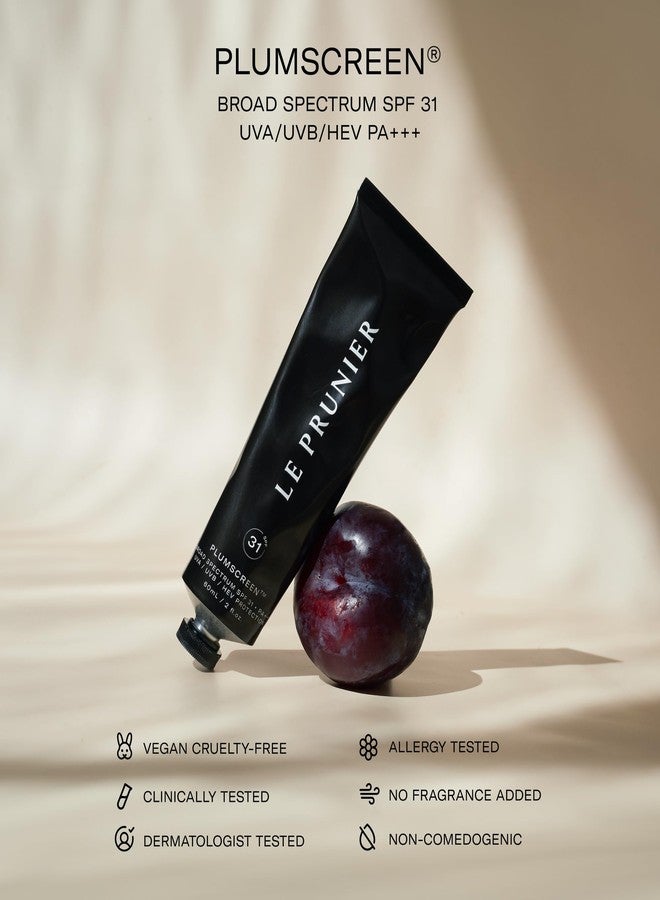 Le Prunier Plumscreen® SPF 31, 2oz Broad Spectrum UVA UVB HEV Protection, PA+++ - Image 3