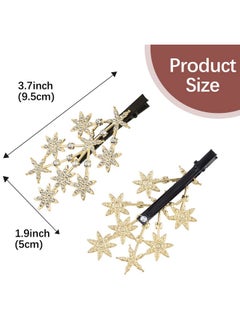 ANCIRS 4 Pack Rhinestone Star Hair Clips For Women Sparkling Jewelry Hair Barrettes Accessories Luxury Diamond Hair Styling Pins Comb Clamp Claw Clippers For Girls 2 Gold & 2 Silver  - Image 4