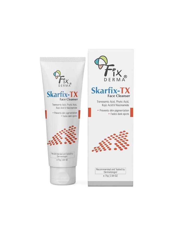 Fixderma Skarfix -TX Face Cleanser with Tranexamic Acid, Kojic Acid & Niacinamide | Kojic Acid Face Wash | Pigmentation Face Wash for All Skin Types - 75gm - Image 1
