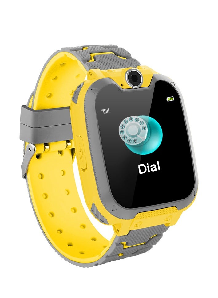 Generic - Kids Smart Watch for Boys and Girls, Kids' Watches with Games, 1.54-inch HD Touch Screen Smartwatch for Children with SOS Call Camera Music Player Game Alarm (Yellow) - Image 1