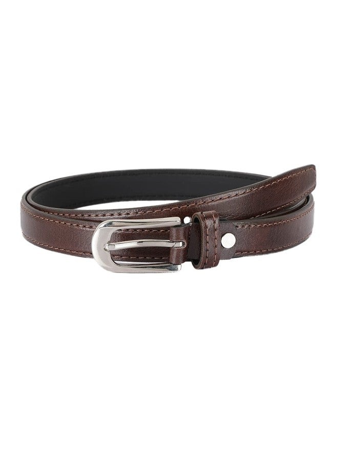 ZEVORA Women Brown Leather Formal Belt - Image 4