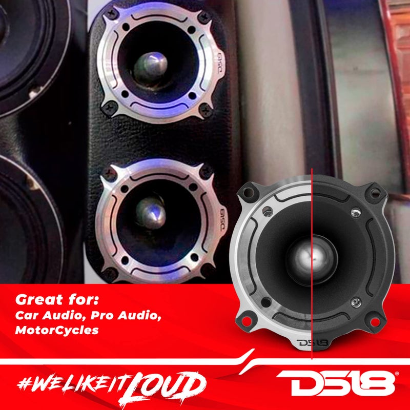 DS18 PRO-TW220B 3â€ PRO Aluminum Super Bullet Tweeter - 240 Watts Max 120 Watts RMS with Built in Crossover - Extremely high 104 dB Rating - 2 Speakers - Image 3