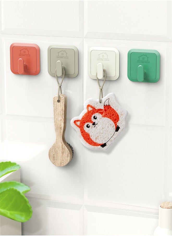 Generic No Drilling Heavy Duty Adhesive Hooks – No Punching Strong Adhesive Hooks – Waterproof Wall Hooks For Bathroom, Kitchen, Doors And Closets (Load Bearing 5kg) 4-Pack  - Image 2
