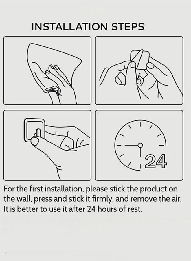 No Drilling Heavy Duty Adhesive Hooks – No Punching Strong Adhesive Hooks – Waterproof Wall Hooks For Bathroom, Kitchen, Doors And Closets (Load Bearing 5kg) 4-Pack