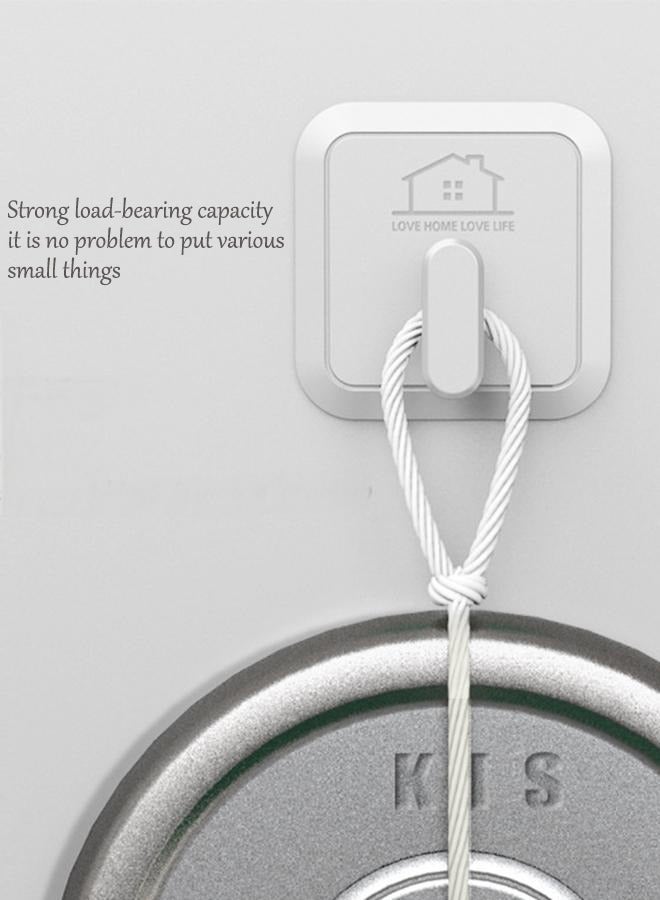 No Drilling Heavy Duty Adhesive Hooks – No Punching Strong Adhesive Hooks – Waterproof Wall Hooks For Bathroom, Kitchen, Doors And Closets (Load Bearing 5kg) 4-Pack