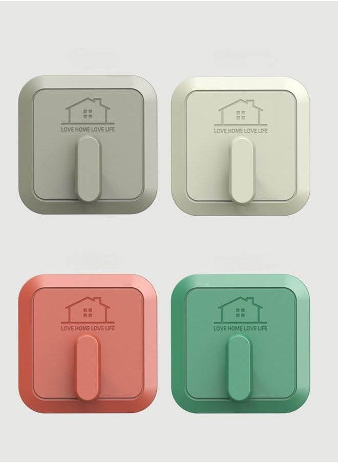 Generic No Drilling Heavy Duty Adhesive Hooks – No Punching Strong Adhesive Hooks – Waterproof Wall Hooks For Bathroom, Kitchen, Doors And Closets (Load Bearing 5kg) 4-Pack  - Image 1