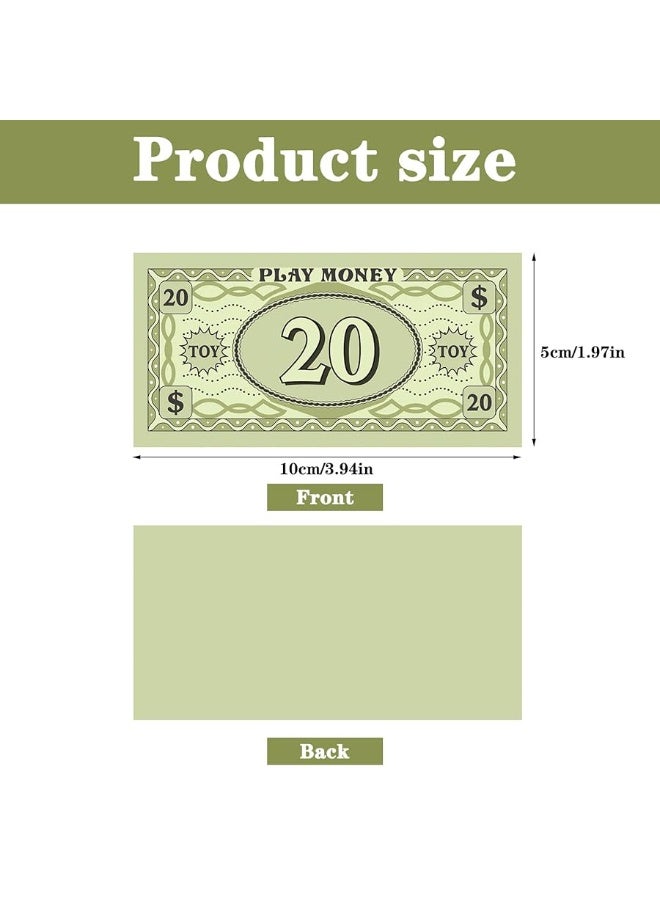 Sotiff Sotiff 800 Pieces Replacement Play Money Set Prop Money Game Money Play Money for Kids Board Games 8 Denominations: $1000, 500, 100$, 50, 20, 10,$5, 1 - Image 4