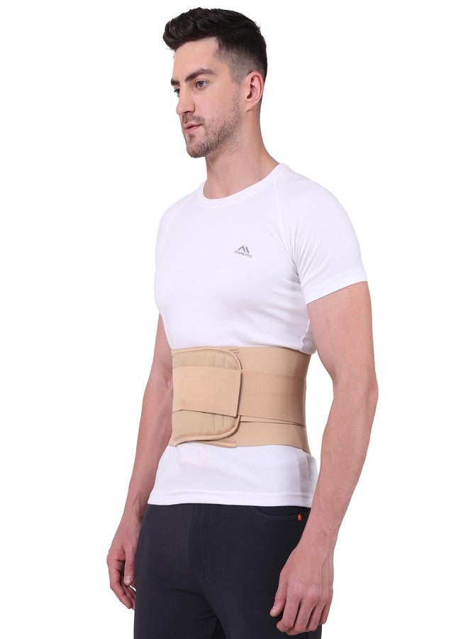 PHLEXMOTION LS Belt for Back Pain Latest Lumbo Sacral Belt for Women and Men with 5 Flexible Splints Beige Color (XXL) - Image 4