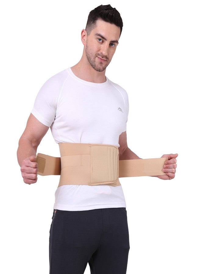 PHLEXMOTION LS Belt for Back Pain Latest Lumbo Sacral Belt for Women and Men with 5 Flexible Splints Beige Color (XXL) - Image 5
