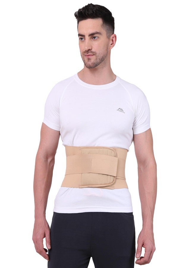 PHLEXMOTION LS Belt for Back Pain Latest Lumbo Sacral Belt for Women and Men with 5 Flexible Splints Beige Color (XXL) - Image 3