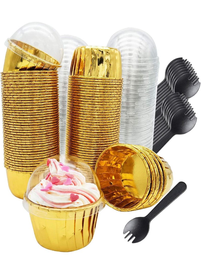 Bluejw 150-Piece Cake Baking Paper Cup Set Capped Rolled Edge Cake Cup And Muffin Cup - Image 1