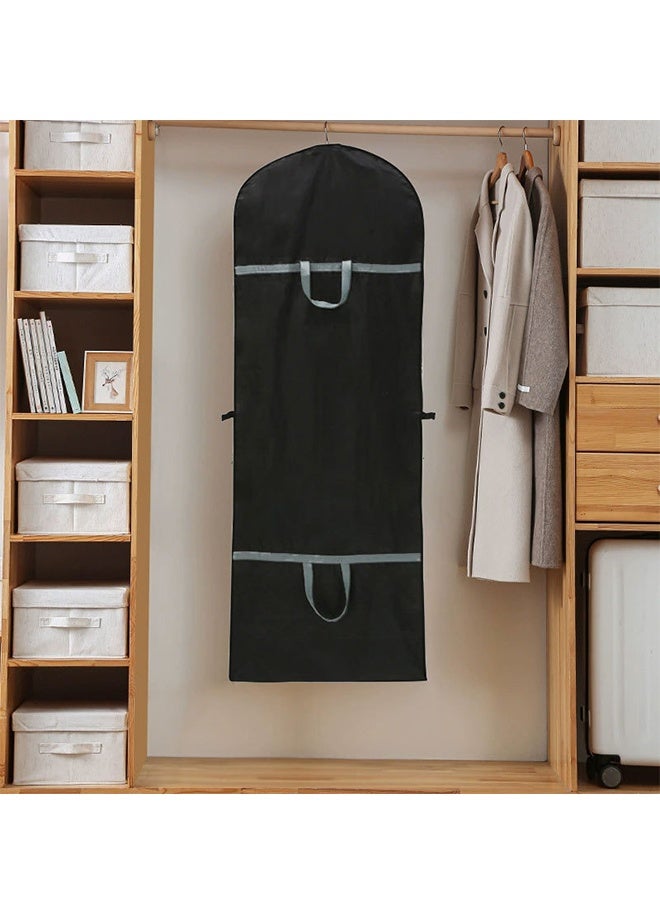 2 Pieces 180cm×60cm Black Household Clothing Dust-Proof Bags, Dust-Proof Covers, Clothing Storage Bags, Hanging Garment Bag, Clothing Storage Dust-Proof Bags, Outdoor Clothing Storage Bag, Can Be Stacked, Hung, Suitable For Use At Home And During Travel.  - Image 3
