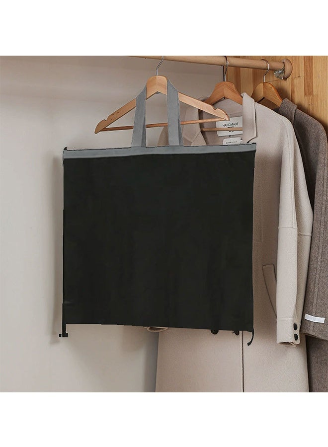 2 Pieces 180cm×60cm Black Household Clothing Dust-Proof Bags, Dust-Proof Covers, Clothing Storage Bags, Hanging Garment Bag, Clothing Storage Dust-Proof Bags, Outdoor Clothing Storage Bag, Can Be Stacked, Hung, Suitable For Use At Home And During Travel.  - Image 4