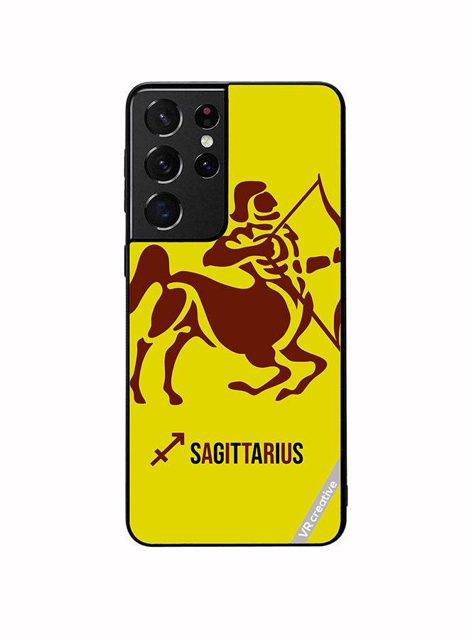 VR CREATIVE Protective Case Cover For Samsung Galaxy S21 Ultra 5G Sagittarius Silhouette Zodiac Signs Design Multicolour - Image 1