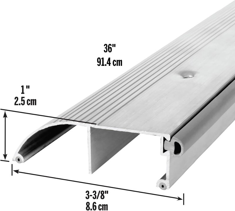 M-D Building Products 8631 1-Inch x 36-Inch High Bumper Threshold in Aluminum - Image 2