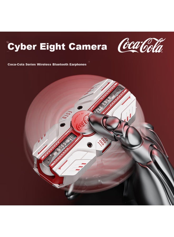 Coca-cola T23 Gaming Esports Bluetooth Earphones Wireless Aluminum Alloy Mech Half In-ear Earphones Music Sports Earphones Enc Call Noise Reduction Ultra Long Battery Life Bluetooth 5.4 - Image 3
