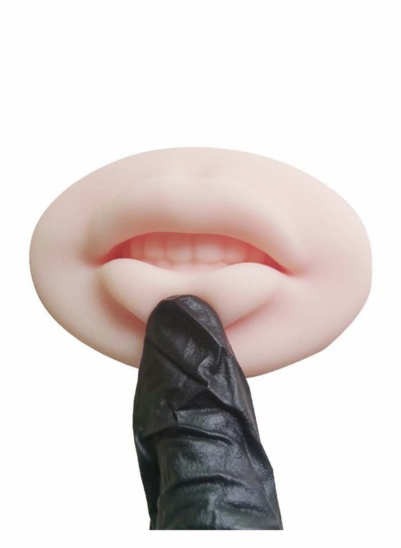 SYOSI 3D Lips Practice Silicone Skin Permanent Makeup Fake Skin Lips, Tattoo Practice Fake Lips Microblading Practice Skin, for Beginners Tattoo Artists Cosmetic Makeup Lips Training  - Image 4