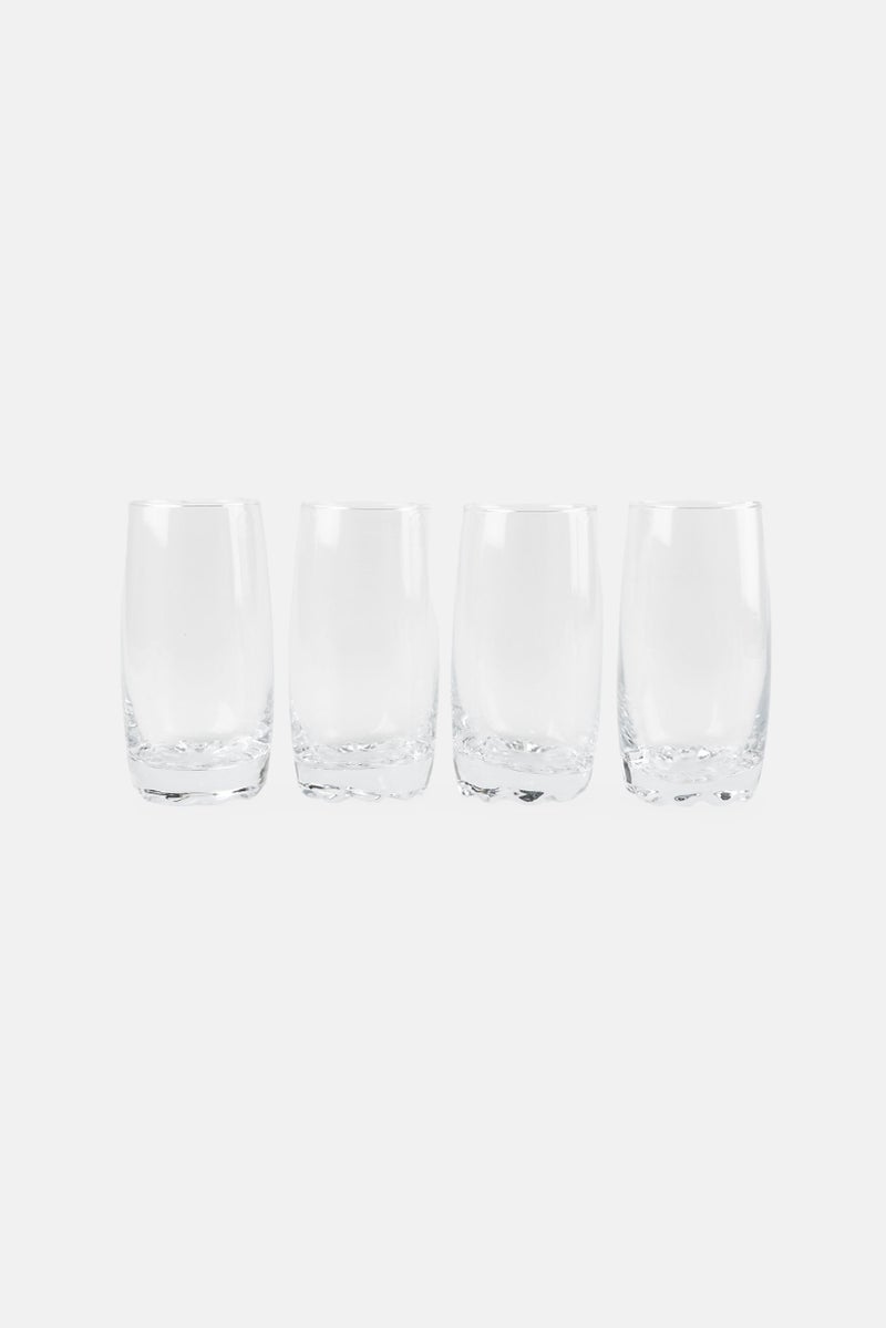 Gourmet Home Gourmet Everyday 4 Pieces Cooler Crest Glass 385ml, Transparent  - Image 1