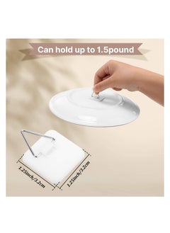 sokany 40 PCS Invisible Adhesive Plate Hanger, Plastic Adhesive Picture Hangers Without Nails, Adhesive Vertical Plate Holders, Sticky Hangers for Plate Photo Picture Frame, Wall Art Decoration (White)  - Image 2