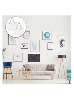 sokany 40 PCS Invisible Adhesive Plate Hanger, Plastic Adhesive Picture Hangers Without Nails, Adhesive Vertical Plate Holders, Sticky Hangers for Plate Photo Picture Frame, Wall Art Decoration (White)  - Image 3