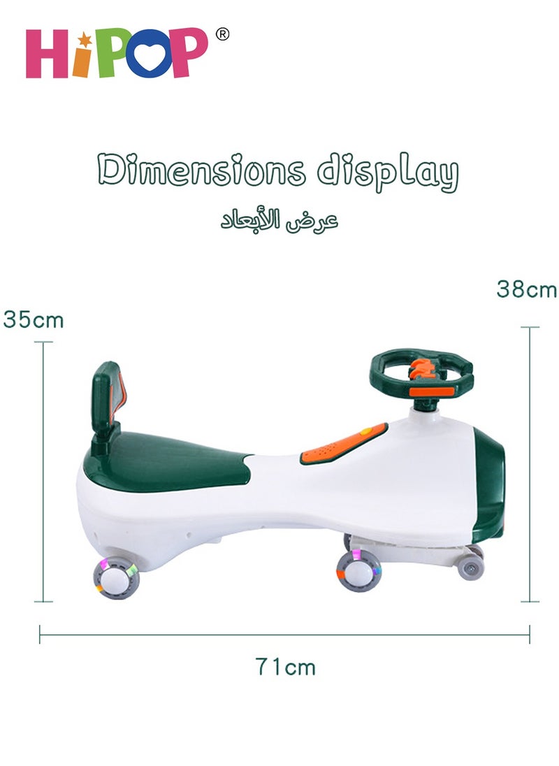 Ride On Car for Kids,Magic Swing Car,Twist Car with Music and Light,Silent and Anti-Rollover,Children's Riding Toy