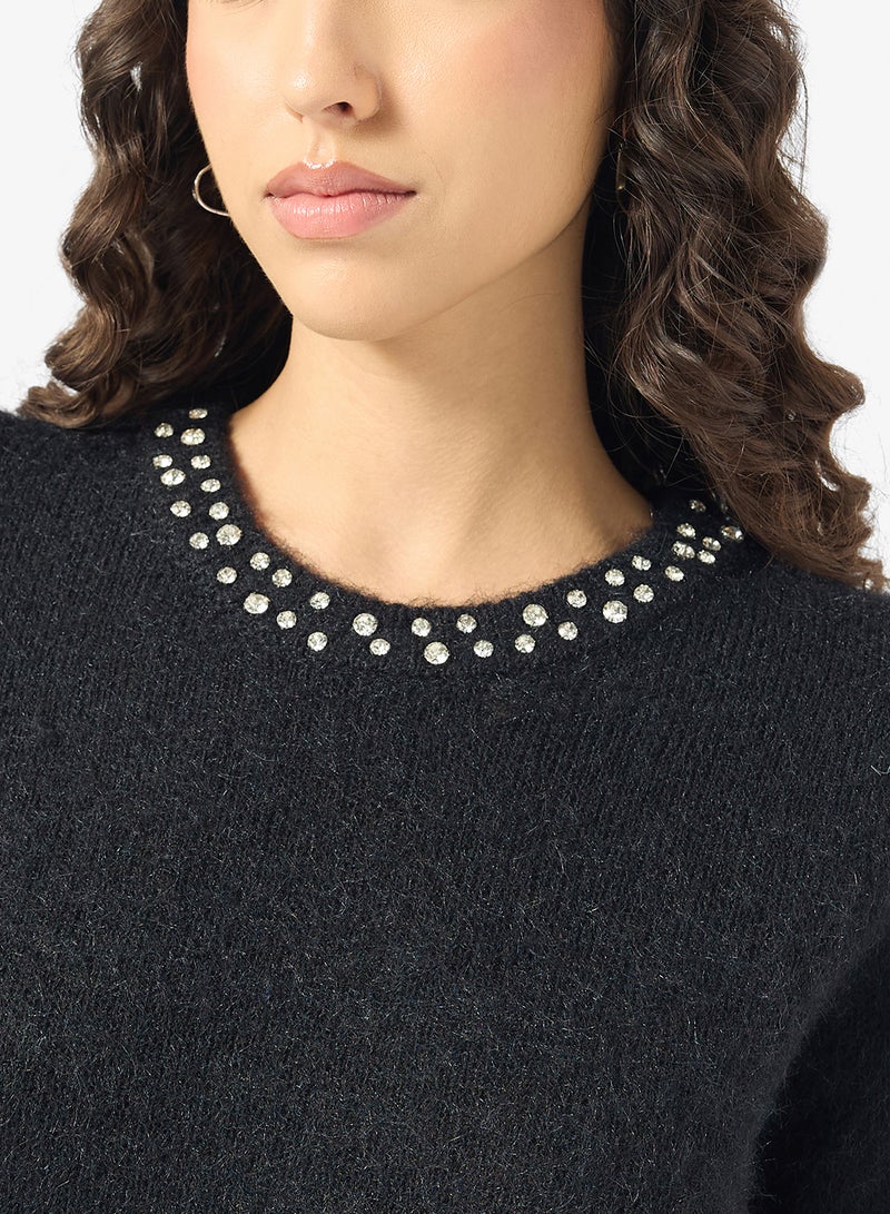 ONLY Rhinestone Pullover Sweater - Image 3