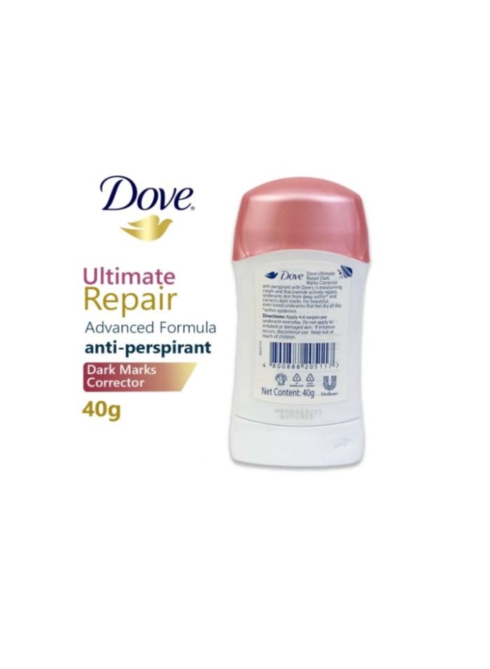 Dove Ultimate Repair dark mark corrector Fresh Lily Deodorant Stick 40ml - Image 3