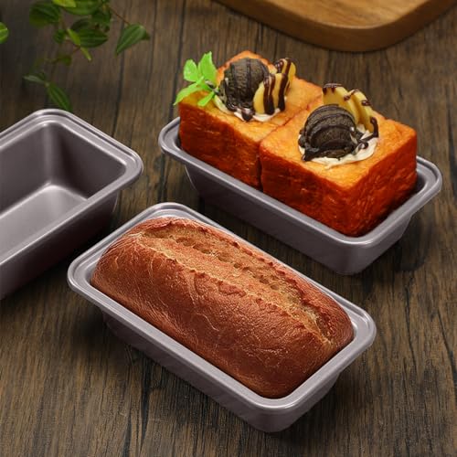 Uiifan 12 Pcs Mini Loaf Pan for Baking Bread Non Stick Small Banana Bread Tins Mini Loaf Pans for Nonstick Tiny Meatloaf Pan Carbon Steel for Oven and Baking 6 33 2inchChampagne Gold - Image 3