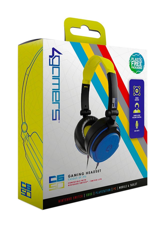 4gamers - C650 Gaming HeadsetNeon YellowBlue - Image 1
