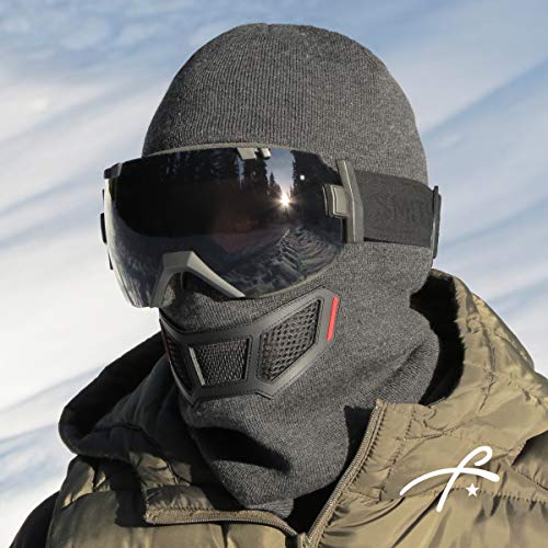 Grace Folly Knit Balaclava Full Face Winter Ski Mask with Vented Mouthpiece (Charcoal) - Image 2