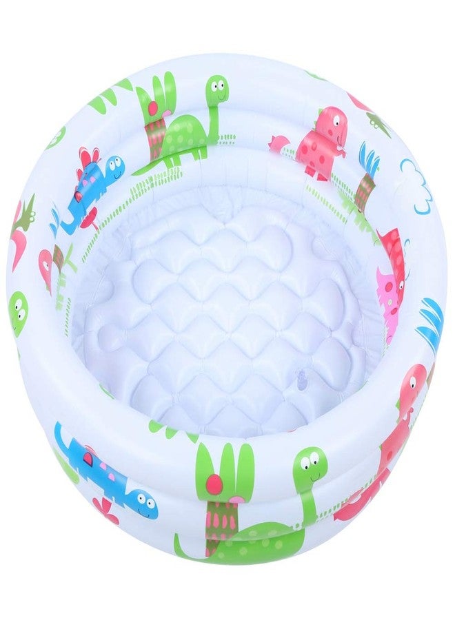 Akozon Round Inflatable Baby, Swimming Pool Portable Small Number Dies Toddlers Kiddie Pools Stamps and Children Little Pump Cartoon Dinosaur Indoor Outdoor for Kids Girl Boy - Image 1